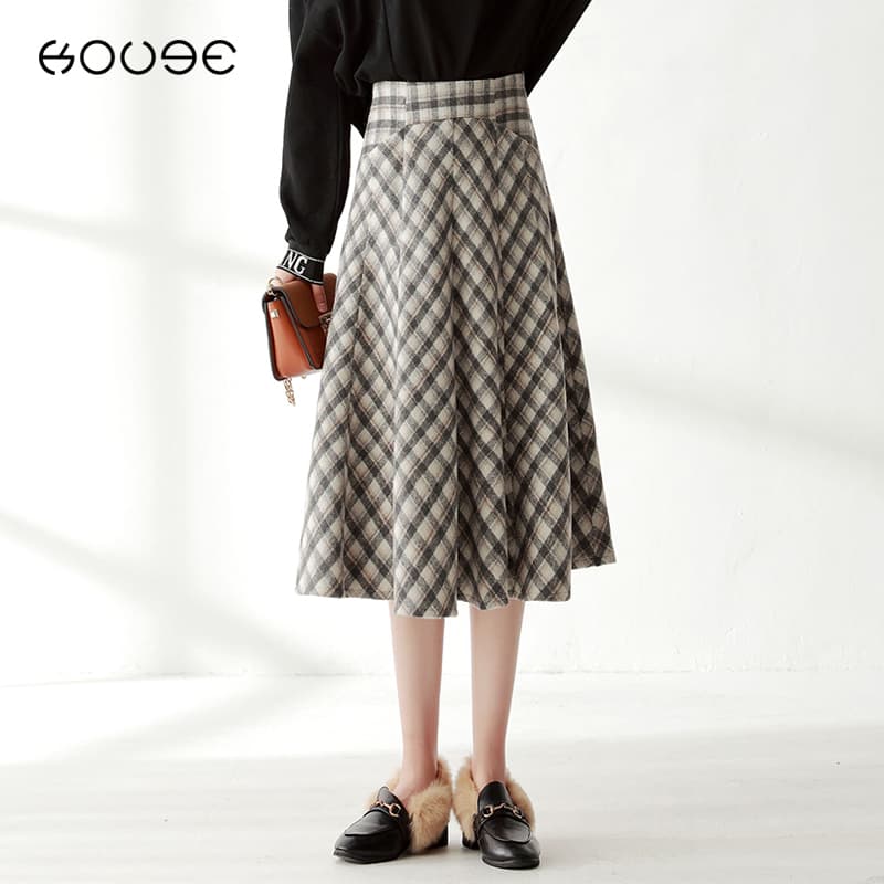 チェック服 クラシックチェック柄フレアスカート