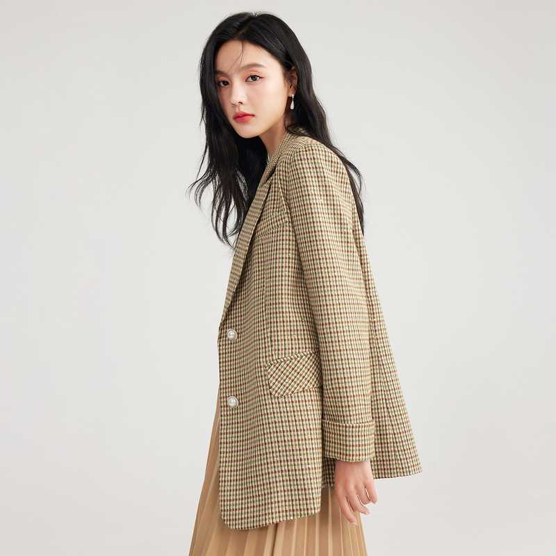 チェック服 クラシックチェック柄テーラードジャケット
