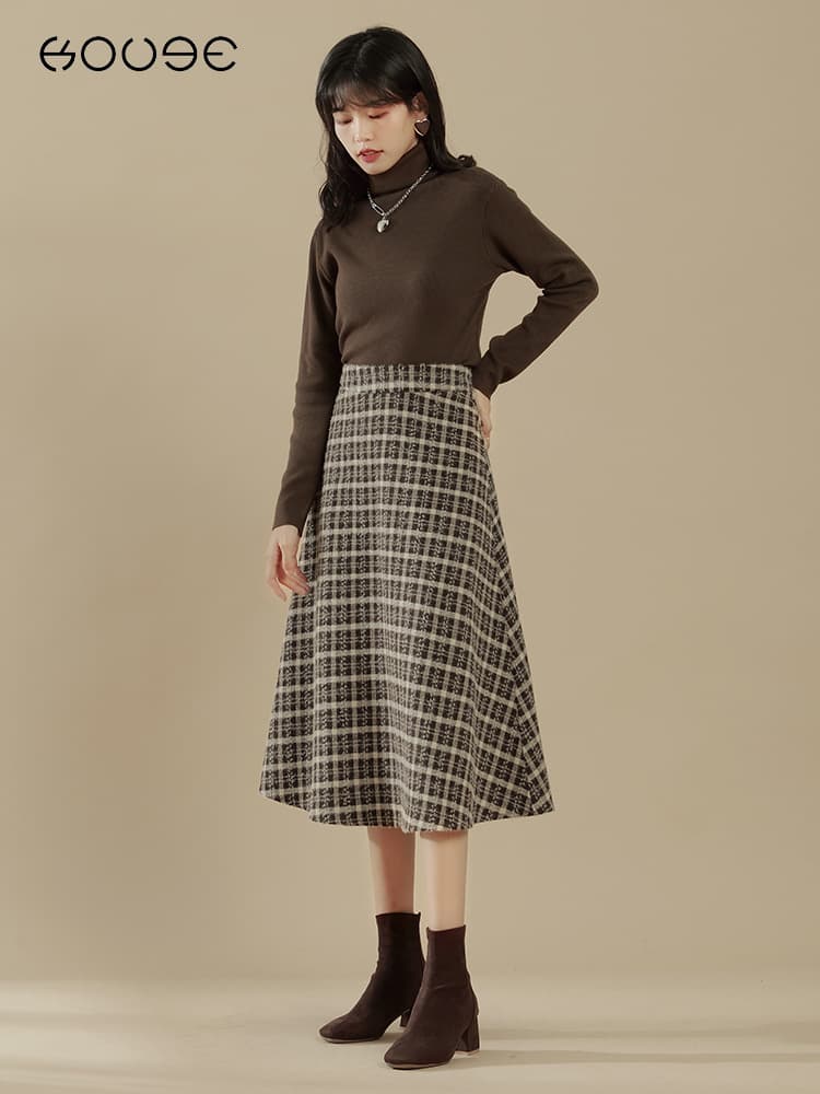 チェック服 クラシックチェック柄フレアスカート