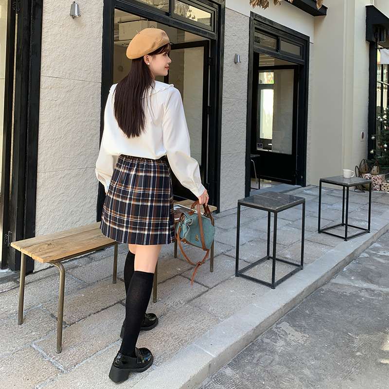 チェック柄ファッション チェック柄プリーツミニスカート