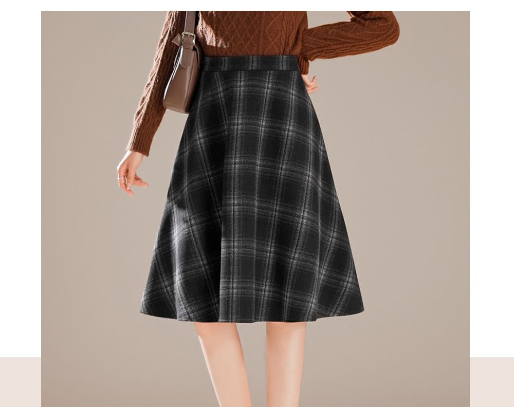 チェック服 クラシックチェック柄フレアスカート