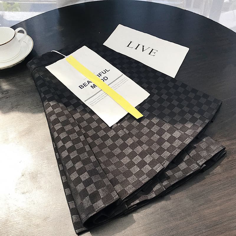 チェック柄ファッション チェック柄プリーツミニスカート