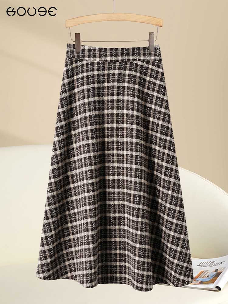 チェック服 クラシックチェック柄ロングスカート