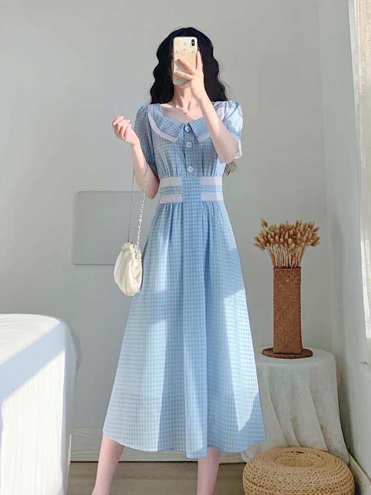 チェック服 清楚感漂うチェック柄ワンピース