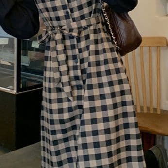 チェック 服ワンピース チェック柄ワンピース レディース