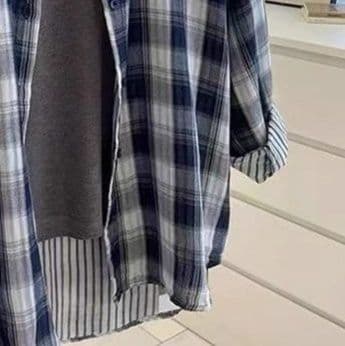 チェック 服 トップスレディース長袖チェック柄シャツ