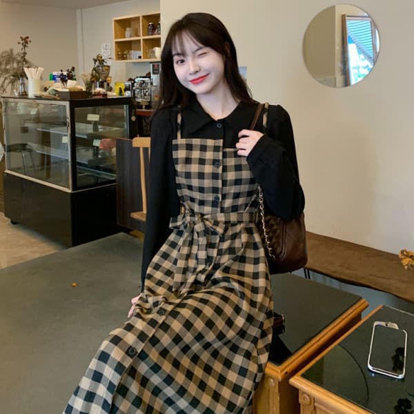 チェック 服ワンピース チェック柄ワンピース レディース