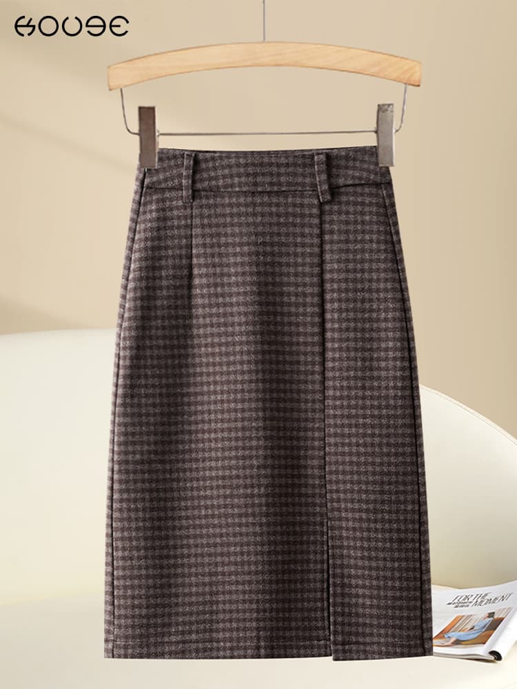 チェック服 クラシックチェック柄ロングスカート