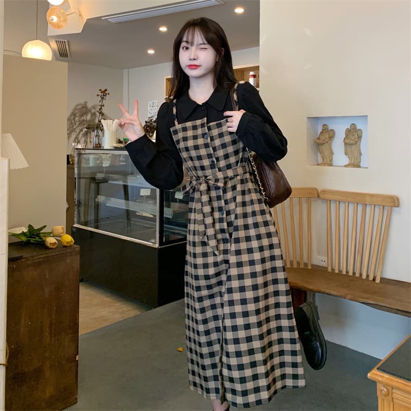 チェック 服ワンピース チェック柄ワンピース レディース