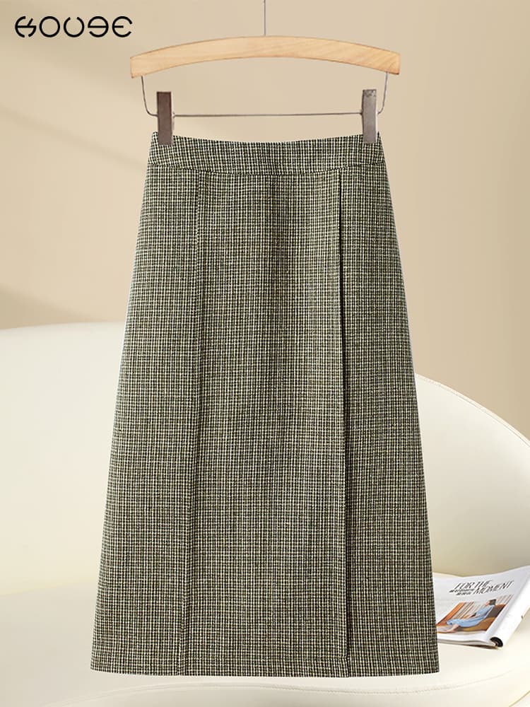 チェック服 クラシックチェック柄ロングスカート