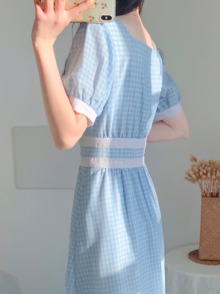 チェック服 清楚感漂うチェック柄ワンピース